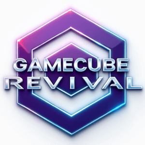 Logo Blog com estilo neon e nostálgico da era da GameCube