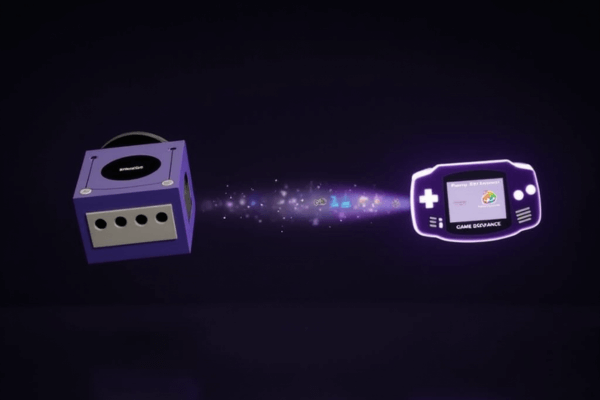 Conectividade entre GameCube e Game Boy Advance.